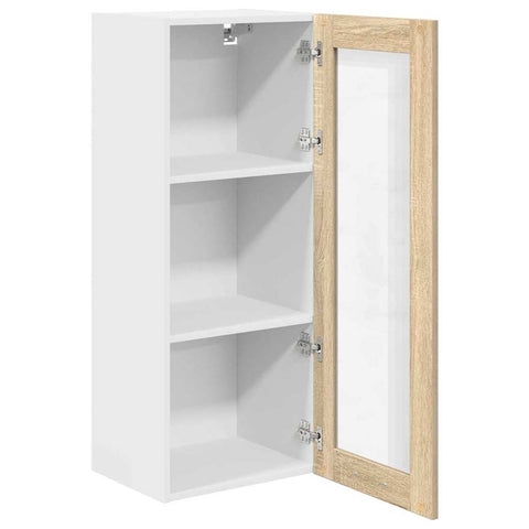 vidaXL Hanging cabinet with Shelf Riga Sonoma Oak 40 x 31 x 100 cm