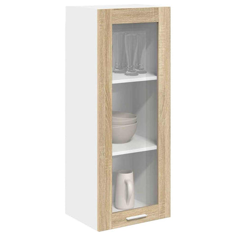 vidaXL Hanging cabinet with Shelf Riga Sonoma Oak 40 x 31 x 100 cm