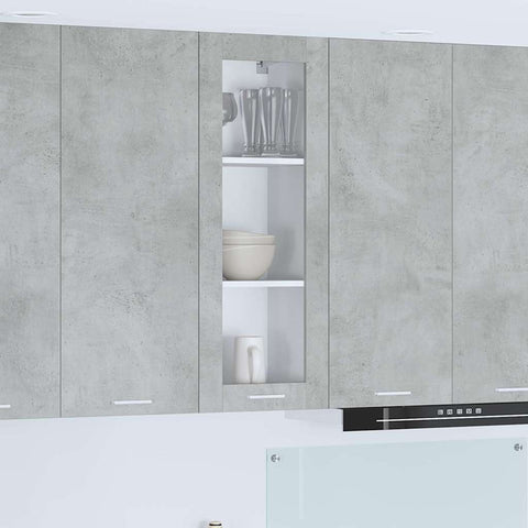 vidaXL Hanging cabinet with Shelf Riga Concrete Grey 40 x 31 x 100 cm