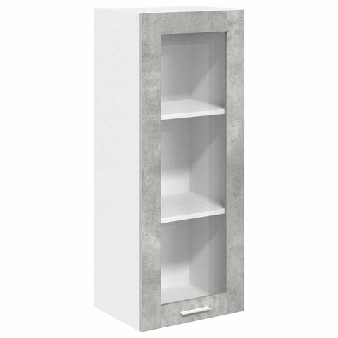 vidaXL Hanging cabinet with Shelf Riga Concrete Grey 40 x 31 x 100 cm