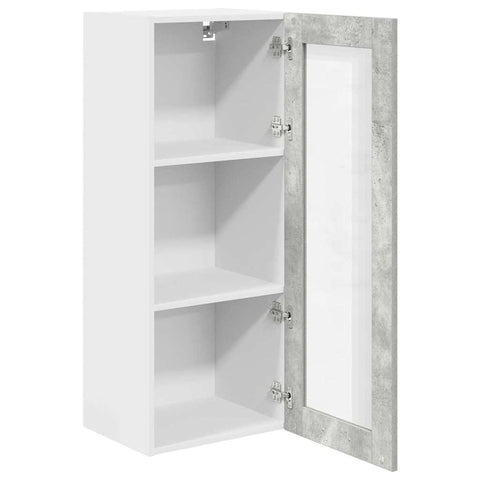 vidaXL Hanging cabinet with Shelf Riga Concrete Grey 40 x 31 x 100 cm