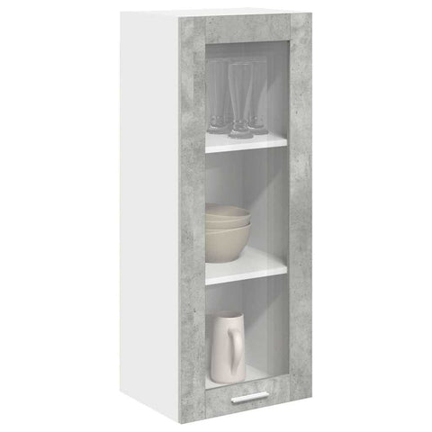 vidaXL Hanging cabinet with Shelf Riga Concrete Grey 40 x 31 x 100 cm