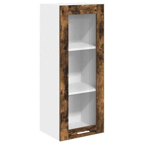 vidaXL Hanging cabinet with Shelf Riga Smoked Oak 40 x 31 x 100 cm