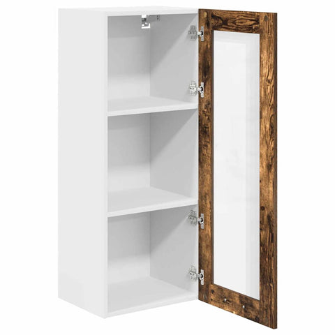 vidaXL Hanging cabinet with Shelf Riga Smoked Oak 40 x 31 x 100 cm