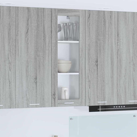vidaXL Hanging cabinet with Shelf Riga Grey Sonoma 40 x 31 x 100 cm