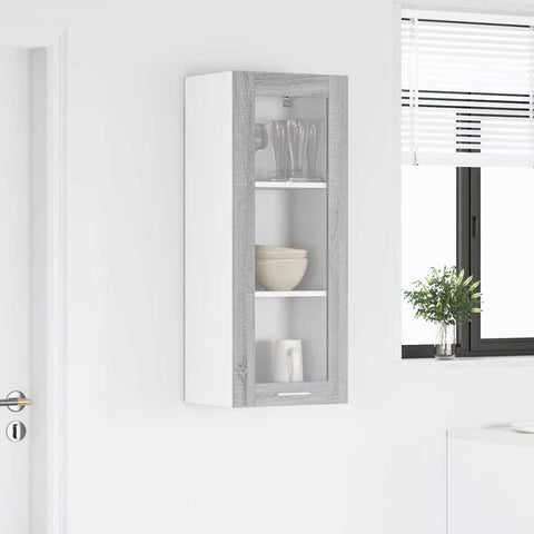 vidaXL Hanging cabinet with Shelf Riga Grey Sonoma 40 x 31 x 100 cm