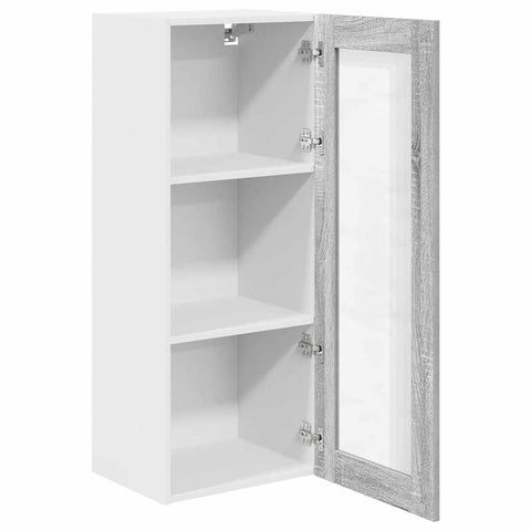 vidaXL Hanging cabinet with Shelf Riga Grey Sonoma 40 x 31 x 100 cm