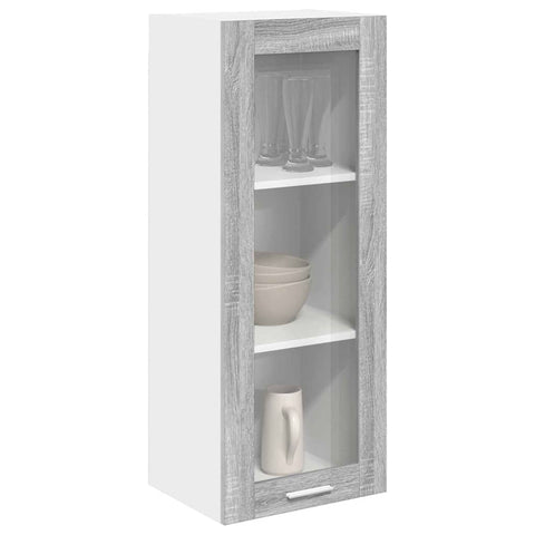 vidaXL Hanging cabinet with Shelf Riga Grey Sonoma 40 x 31 x 100 cm