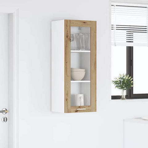 vidaXL Hanging cabinet with Shelf Riga Artisan Oak 40 x 31 x 100 cm