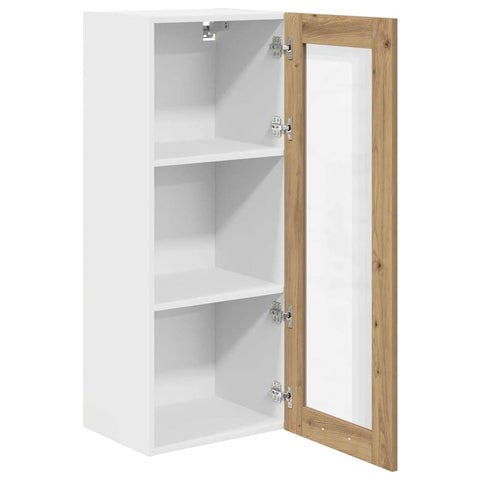 vidaXL Hanging cabinet with Shelf Riga Artisan Oak 40 x 31 x 100 cm