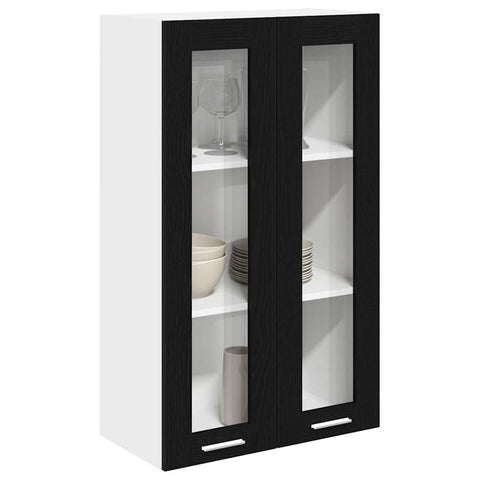 vidaXL Hanging cabinet Riga Black Oak 60 x 31 x 100 cm Engineered Wood