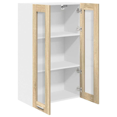 vidaXL Hanging cabinet with Shelf Riga Sonoma Oak 60 x 31 x 100 cm