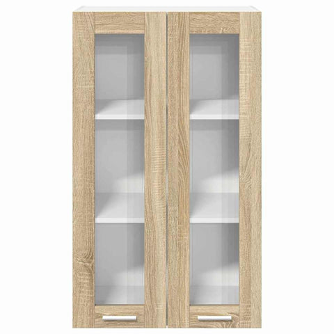 vidaXL Hanging cabinet with Shelf Riga Sonoma Oak 60 x 31 x 100 cm