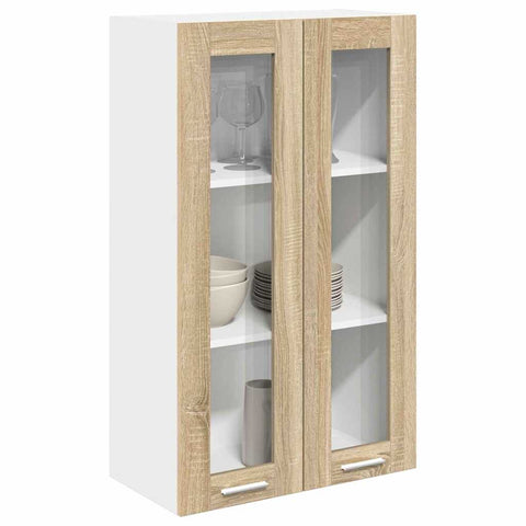 vidaXL Hanging cabinet with Shelf Riga Sonoma Oak 60 x 31 x 100 cm