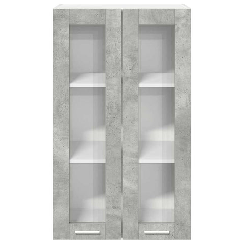 vidaXL Hanging cabinet with Shelf Riga Concrete Grey 60 x 31 x 100 cm