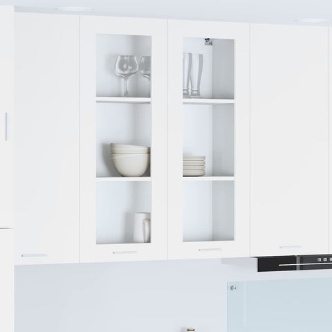 vidaXL Hanging cabinet Riga White 80 x 31 x 100 cm Engineered Wood