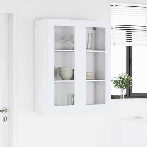 vidaXL Hanging cabinet Riga White 80 x 31 x 100 cm Engineered Wood