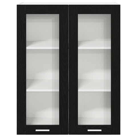 vidaXL Hanging cabinet Riga Black Oak 80 x 31 x 100 cm Engineered Wood