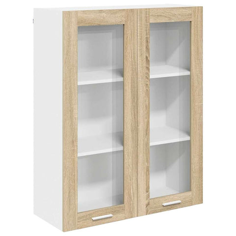 vidaXL Hanging cabinet with Shelf Riga Sonoma Oak 80 x 31 x 100 cm