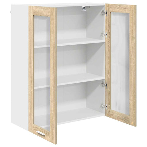 vidaXL Hanging cabinet with Shelf Riga Sonoma Oak 80 x 31 x 100 cm