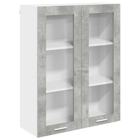 vidaXL Hanging cabinet with Shelf Riga Concrete Grey 80 x 31 x 100 cm