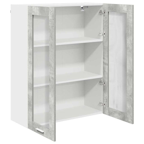 vidaXL Hanging cabinet with Shelf Riga Concrete Grey 80 x 31 x 100 cm