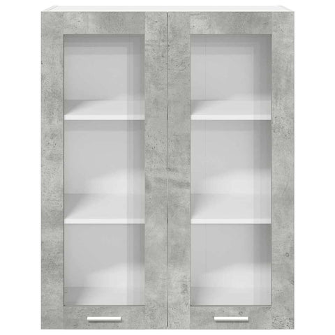 vidaXL Hanging cabinet with Shelf Riga Concrete Grey 80 x 31 x 100 cm