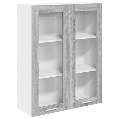 vidaXL Hanging cabinet with Shelf Riga Grey Sonoma 80 x 31 x 100 cm