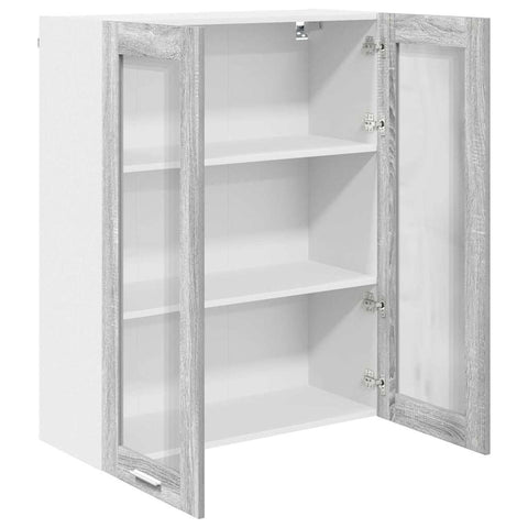 vidaXL Hanging cabinet with Shelf Riga Grey Sonoma 80 x 31 x 100 cm
