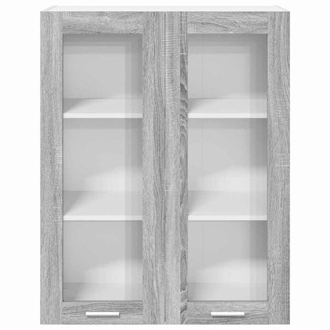 vidaXL Hanging cabinet with Shelf Riga Grey Sonoma 80 x 31 x 100 cm