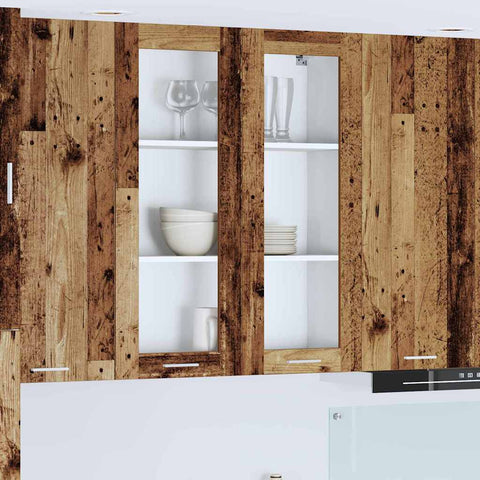 vidaXL Hanging cabinet Riga Old Wood 80 x 31 x 100 cm Engineered Wood