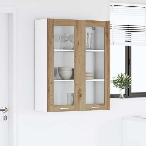 vidaXL Hanging cabinet with Shelf Riga Artisan Oak 80 x 31 x 100 cm