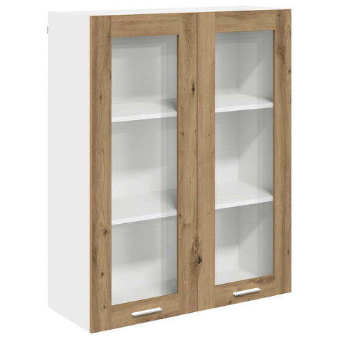 vidaXL Hanging cabinet with Shelf Riga Artisan Oak 80 x 31 x 100 cm