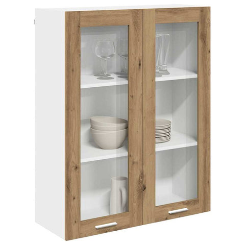 vidaXL Hanging cabinet with Shelf Riga Artisan Oak 80 x 31 x 100 cm