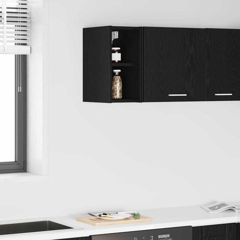 vidaXL Hanging cabinet with Shelf Riga Black Oak 20 x 29.5 x 40 cm