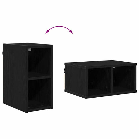 vidaXL Hanging cabinet with Shelf Riga Black Oak 20 x 29.5 x 40 cm