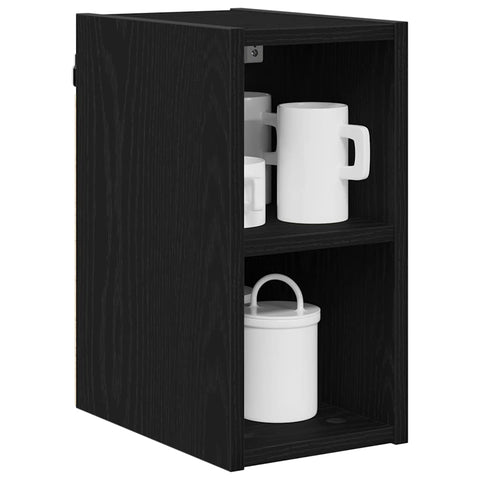 vidaXL Hanging cabinet with Shelf Riga Black Oak 20 x 29.5 x 40 cm