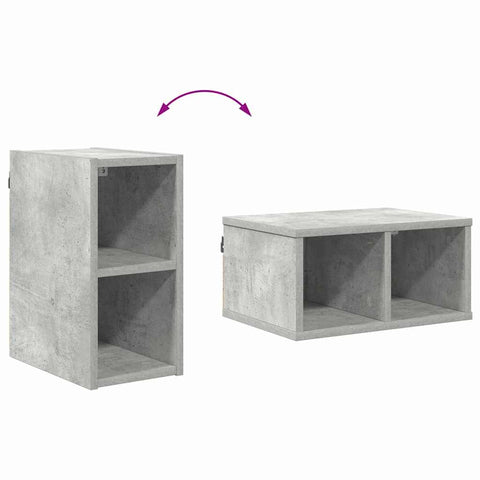 vidaXL Hanging cabinet with Shelf Riga Concrete Grey 20 x 29.5 x 40 cm