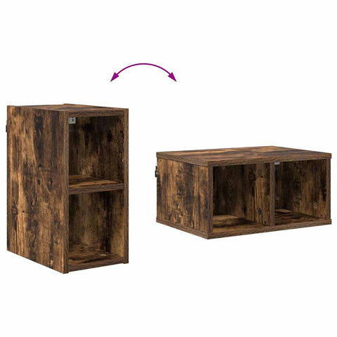 vidaXL Hanging cabinet with Shelf Riga Smoked Oak 20 x 29.5 x 40 cm