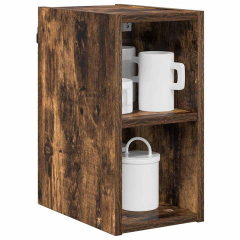 vidaXL Hanging cabinet with Shelf Riga Smoked Oak 20 x 29.5 x 40 cm