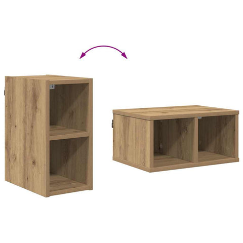vidaXL Hanging cabinet with Shelf Riga Artisan Oak 20 x 29.5 x 40 cm