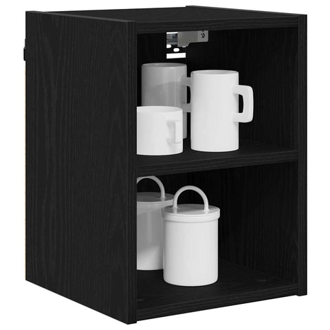 vidaXL Hanging cabinet with Shelf Riga Black Oak 30 x 29.5 x 40 cm