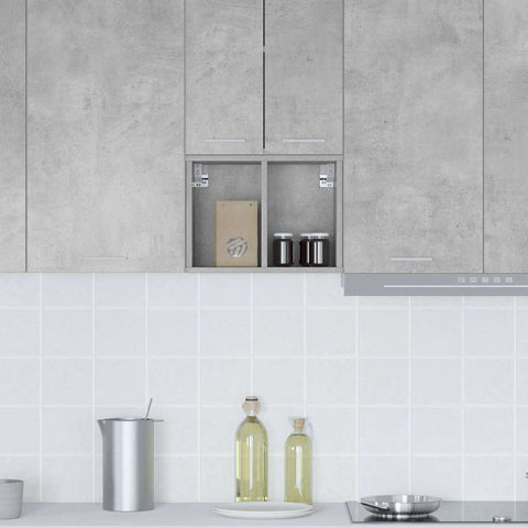 vidaXL Hanging cabinet with Shelf Riga Concrete Grey 30 x 29.5 x 40 cm