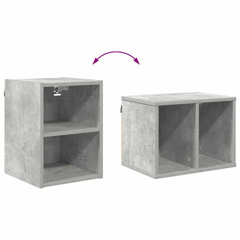 vidaXL Hanging cabinet with Shelf Riga Concrete Grey 30 x 29.5 x 40 cm