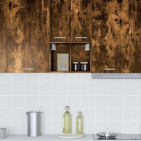 vidaXL Hanging cabinet with Shelf Riga Smoked Oak 30 x 29.5 x 40 cm