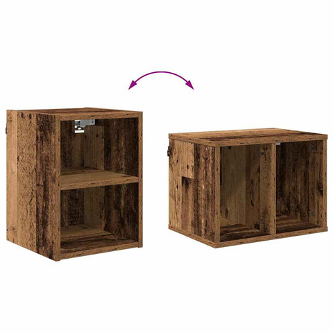 vidaXL Hanging cabinet Riga Old Wood 30 x 29.5 x 40 cm Engineered Wood