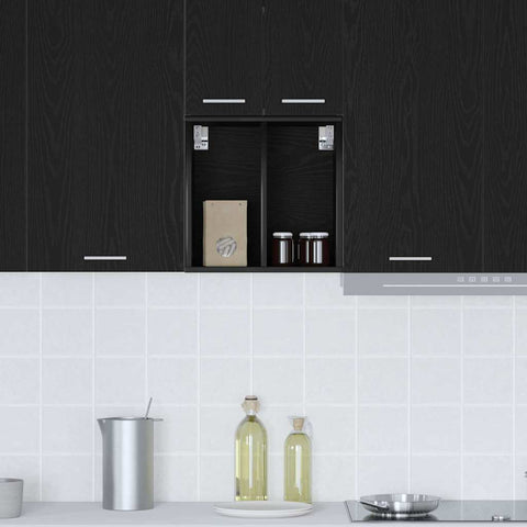 vidaXL Hanging cabinet with Shelf Riga Black Oak 40 x 29.5 x 40 cm