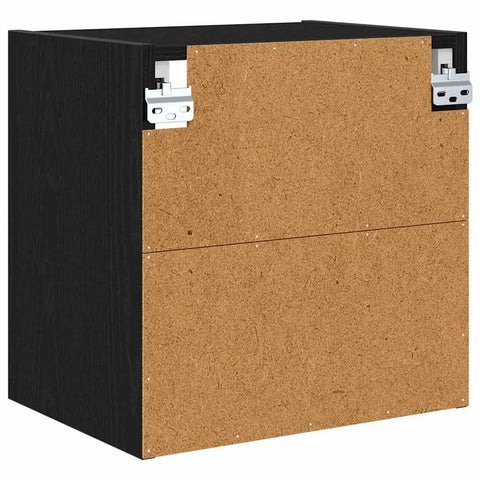 vidaXL Hanging cabinet with Shelf Riga Black Oak 40 x 29.5 x 40 cm