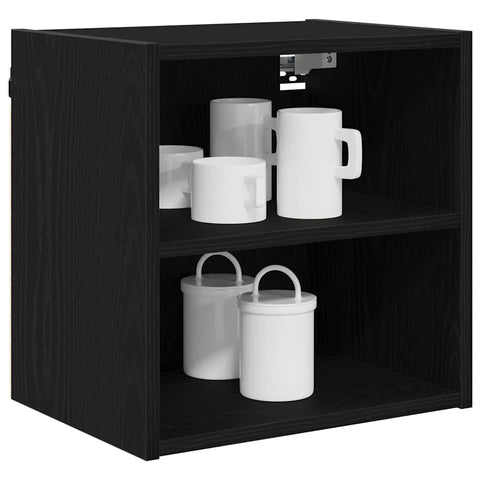 vidaXL Hanging cabinet with Shelf Riga Black Oak 40 x 29.5 x 40 cm