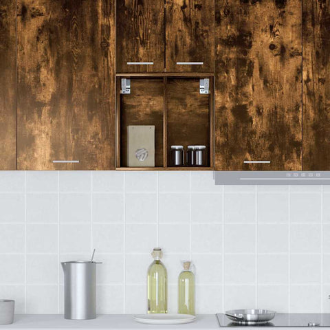 vidaXL Hanging cabinet with Shelf Riga Smoked Oak 40 x 29.5 x 40 cm
